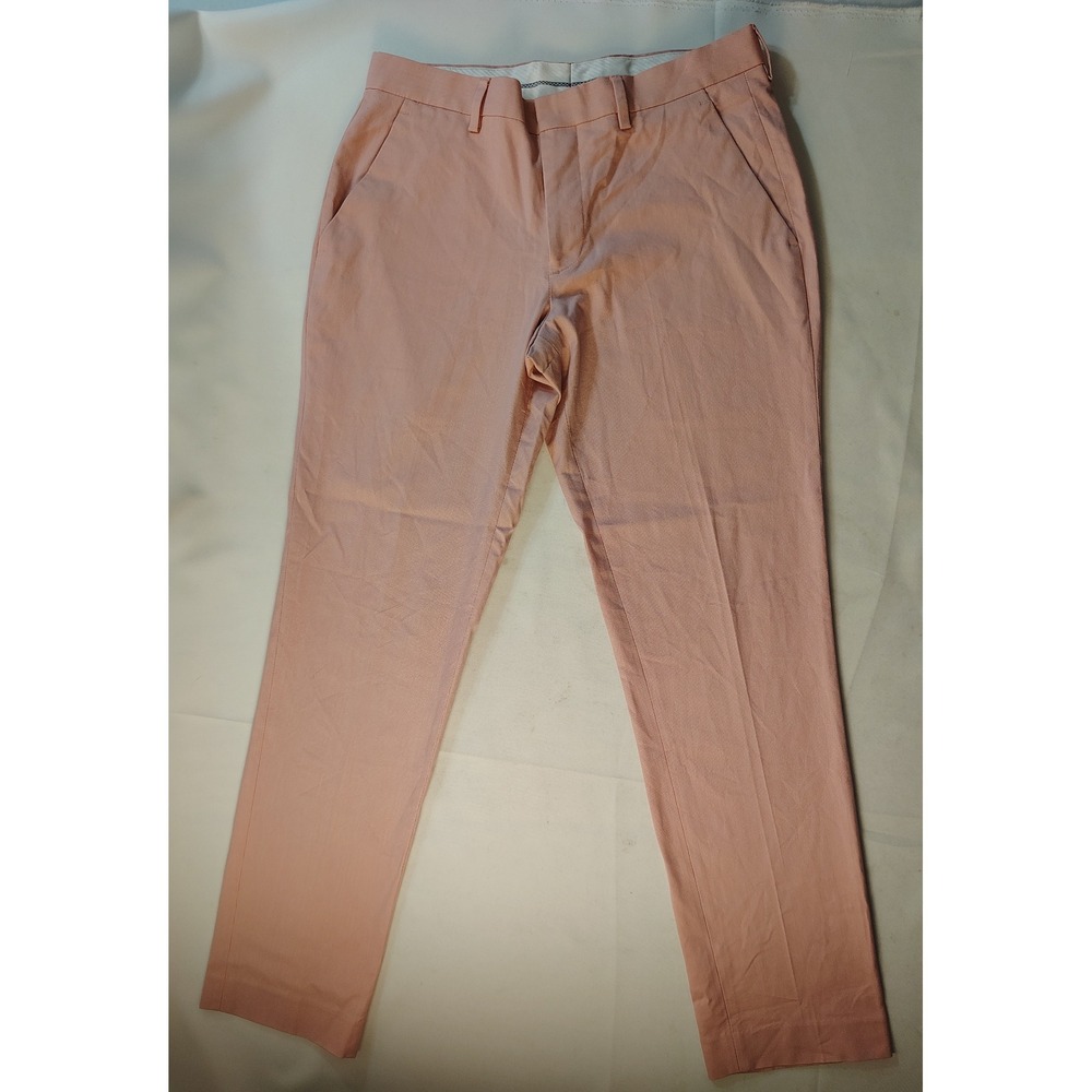 Express Extra Slim Stretch Chino Pants Mens 29x30 Salmon Pink Cotton Blend